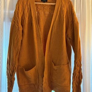 Lucky Brand Cable Knit Open Cardigan